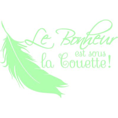 NC - Le bonheur est sous la couette - autocollant phosphorescent - Publicité NC - Le bonheur est sous la couette - autocollant phosphorescent - Publicité