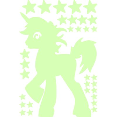 NC Sticker phosphorescent Licorne et étoiles - Publicité NC Sticker phosphorescent Licorne et étoiles - Publicité