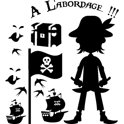 Ambiance-sticker Sticker Pirate prêt a l'abordage - Publicité Ambiance-sticker Sticker Pirate prêt a l'abordage - Publicité