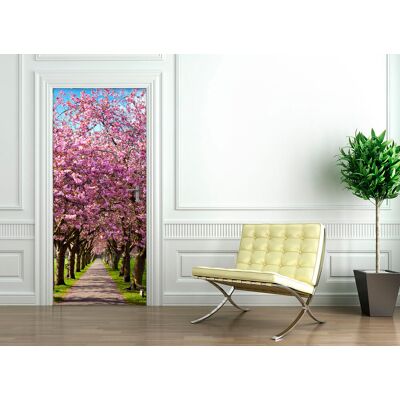 Ambiance-sticker Sticker porte Arbres fleuris 204 x 83 cm - Publicité Ambiance-sticker Sticker porte Arbres fleuris 204 x 83 cm - Publicité