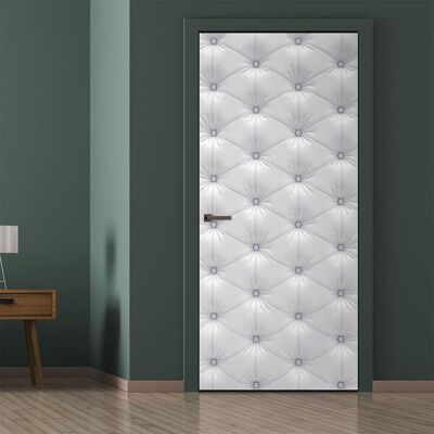 Ambiance-sticker Sticker porte capitonnée chesterfield blanc - Publicité Ambiance-sticker Sticker porte capitonnée chesterfield blanc - Publicité