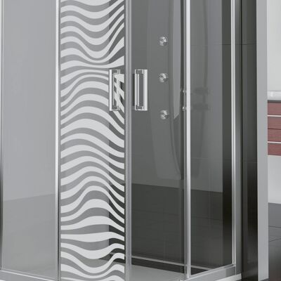 NC Sticker porte de douche Illusion optique 185x55cm - Publicité NC Sticker porte de douche Illusion optique 185x55cm - Publicité