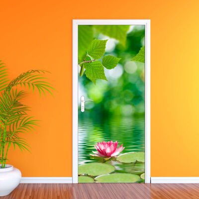 Ambiance-sticker Sticker porte fleur de lotus - Publicité Ambiance-sticker Sticker porte fleur de lotus - Publicité