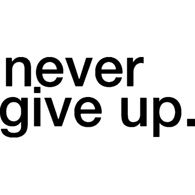 NC Sticker porte Never give up II - Publicité NC Sticker porte Never give up II - Publicité