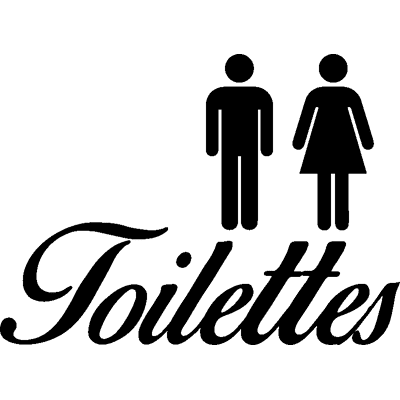 NC Sticker porte Panneau toilettes - Publicité NC Sticker porte Panneau toilettes - Publicité
