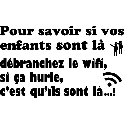 NC Sticker Pour savoir si vos enfants sont là - Publicité NC Sticker Pour savoir si vos enfants sont là - Publicité