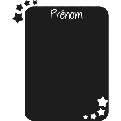 Ambiance-sticker Sticker prénom personnalisable ardoise étoilé - Publicité Ambiance-sticker Sticker prénom personnalisable ardoise étoilé - Publicité