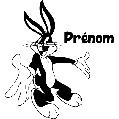 Ambiance-sticker Sticker prénom personnalisable Lapin content - Publicité Ambiance-sticker Sticker prénom personnalisable Lapin content - Publicité