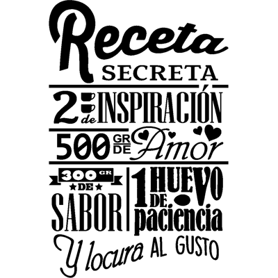 Ambiance-sticker Sticker Receta secreta - Publicité Ambiance-sticker Sticker Receta secreta - Publicité