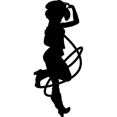 NC Sticker silhouette cowgirl - Publicité NC Sticker silhouette cowgirl - Publicité