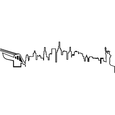 NC Sticker skyline vue sur New York - Publicité NC Sticker skyline vue sur New York - Publicité
