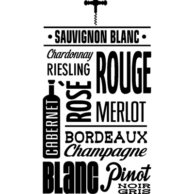 NC Sticker Sortes des vins II - Publicité NC Sticker Sortes des vins II - Publicité