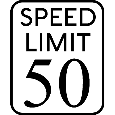 NC Sticker Speed limit 50 - Publicité NC Sticker Speed limit 50 - Publicité