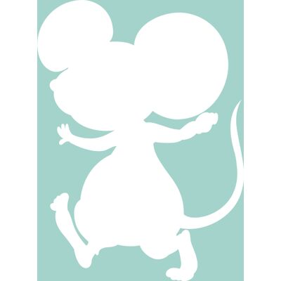 Ambiance-sticker Sticker tableau blanc Silhouette souris - Publicité Ambiance-sticker Sticker tableau blanc Silhouette souris - Publicité