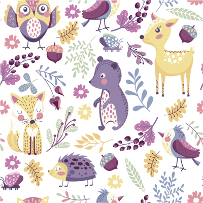 Ambiance-sticker Sticker tapisserie chambre enfant les animaux du parc - Publicité Ambiance-sticker Sticker tapisserie chambre enfant les animaux du parc - Publicité