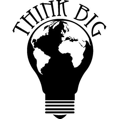 NC Sticker Think big ampoule du monde - Publicité NC Sticker Think big ampoule du monde - Publicité