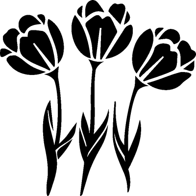 NC Sticker Trio de tulipes - Publicité NC Sticker Trio de tulipes - Publicité