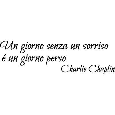 NC Sticker Un giorno perso – Charlie Chaplin - Publicité NC Sticker Un giorno perso – Charlie Chaplin - Publicité