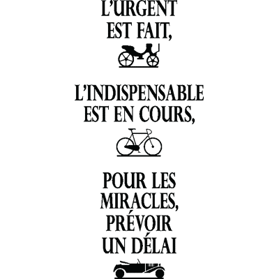 NC Sticker Urgent, indispensable et les miracles - Publicité NC Sticker Urgent, indispensable et les miracles - Publicité