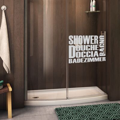 NC - StickerVinyleSableDouche - 55x80cm - Douche - Sticker - Publicité NC - StickerVinyleSableDouche - 55x80cm - Douche - Sticker - Publicité