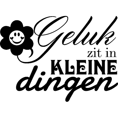 Ambiance-sticker Sticker Waar Geluk zit in klein dingen - Publicité Ambiance-sticker Sticker Waar Geluk zit in klein dingen - Publicité