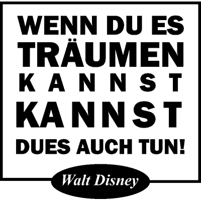 NC Sticker Wenn du es träumen - Walt Disney - Publicité NC Sticker Wenn du es träumen - Walt Disney - Publicité