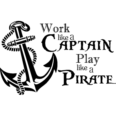 NC Sticker Work like a captain - Publicité NC Sticker Work like a captain - Publicité