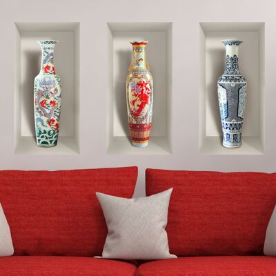 Ambiance-sticker Stickers 3D vases céramiques anciens - Publicité Ambiance-sticker Stickers 3D vases céramiques anciens - Publicité