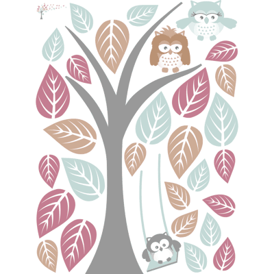 Ambiance-sticker Stickers arbre et hiboux des bois - Publicité Ambiance-sticker Stickers arbre et hiboux des bois - Publicité