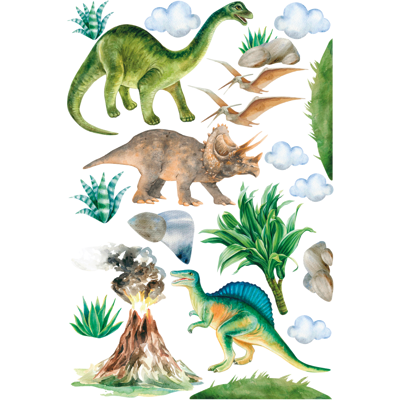 Ambiance-sticker Stickers dinosaures peints à l'acrylique - Publicité Ambiance-sticker Stickers dinosaures peints à l'acrylique - Publicité