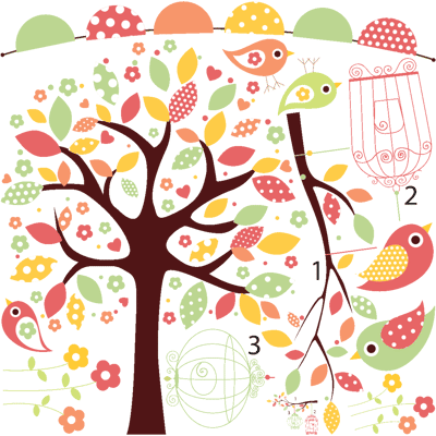 Ambiance-sticker Stickers enfant joli arbre et les oiseaux - Publicité Ambiance-sticker Stickers enfant joli arbre et les oiseaux - Publicité