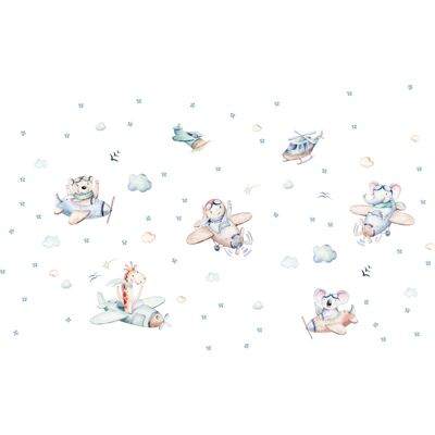 Ambiance-sticker Stickers géants animaux en avions dans le ciel - Publicité Ambiance-sticker Stickers géants animaux en avions dans le ciel - Publicité