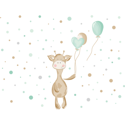 Ambiance-sticker Stickers girafe et les ballons magiques - Publicité Ambiance-sticker Stickers girafe et les ballons magiques - Publicité