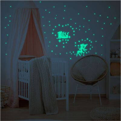 Ambiance-sticker Stickers phosphorescents 2 fées et 100 étoiles - Publicité Ambiance-sticker Stickers phosphorescents 2 fées et 100 étoiles - Publicité