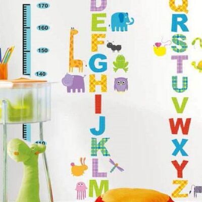 NC Stickers Toise pour Enfants avec Alphabet et Animaux - Publicité NC Stickers Toise pour Enfants avec Alphabet et Animaux - Publicité