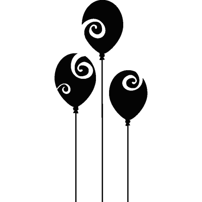 Ambiance-sticker Trois ballons avec des boucles - Publicité Ambiance-sticker Trois ballons avec des boucles - Publicité