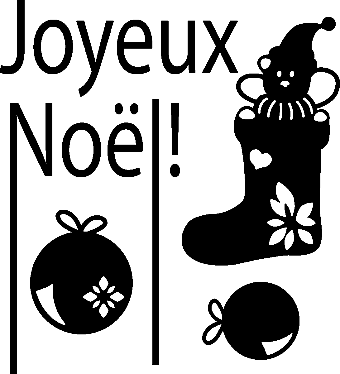 Ambiance-sticker Sticker Jouets de Noël (Français)