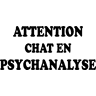 Ambiance-sticker Sticker Attention chat en psychanalyse