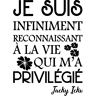 Ambiance-sticker Sticker citation je suis infiniment reconnaissant - Jacky Icky