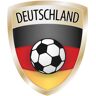 Ambiance-sticker Sticker Drapeau avec le football, Allemagne