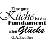 Ambiance-sticker Sticker Eine gute Küche ist das Fundament allen Glücks - G.A.Escoffer