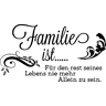 Ambiance-sticker Sticker Families ist ... Fur den rest seines