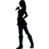 Ambiance-sticker Sticker Silhouette chanteuse