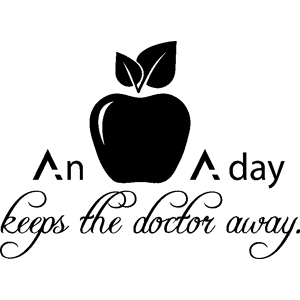 Ambiance-sticker Sticker An apple a day keeps the doctor away