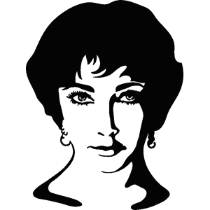 Ambiance-sticker Sticker Elizabeth Taylor portrait 2