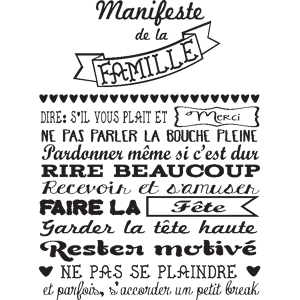 Ambiance-sticker Sticker le manifeste de la famille