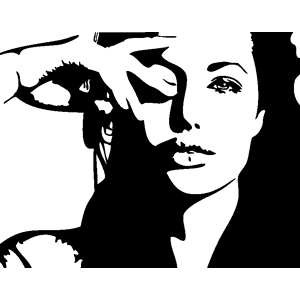 Ambiance-sticker Sticker Portrait Angelina Jolie