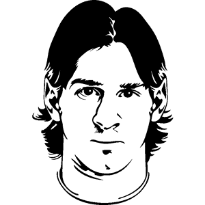 Ambiance-sticker Sticker Portrait Lionel Messi