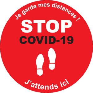 Ambiance-sticker Stickers sol stop covid-19