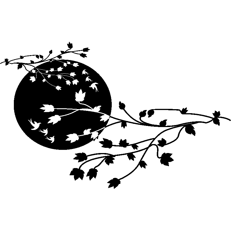 Ambiance-sticker Sticker feuilles volantes au clair de lune